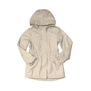 GAP Girl's Cream Full Zip Sherpa Lined Jacket Size Large 10/12